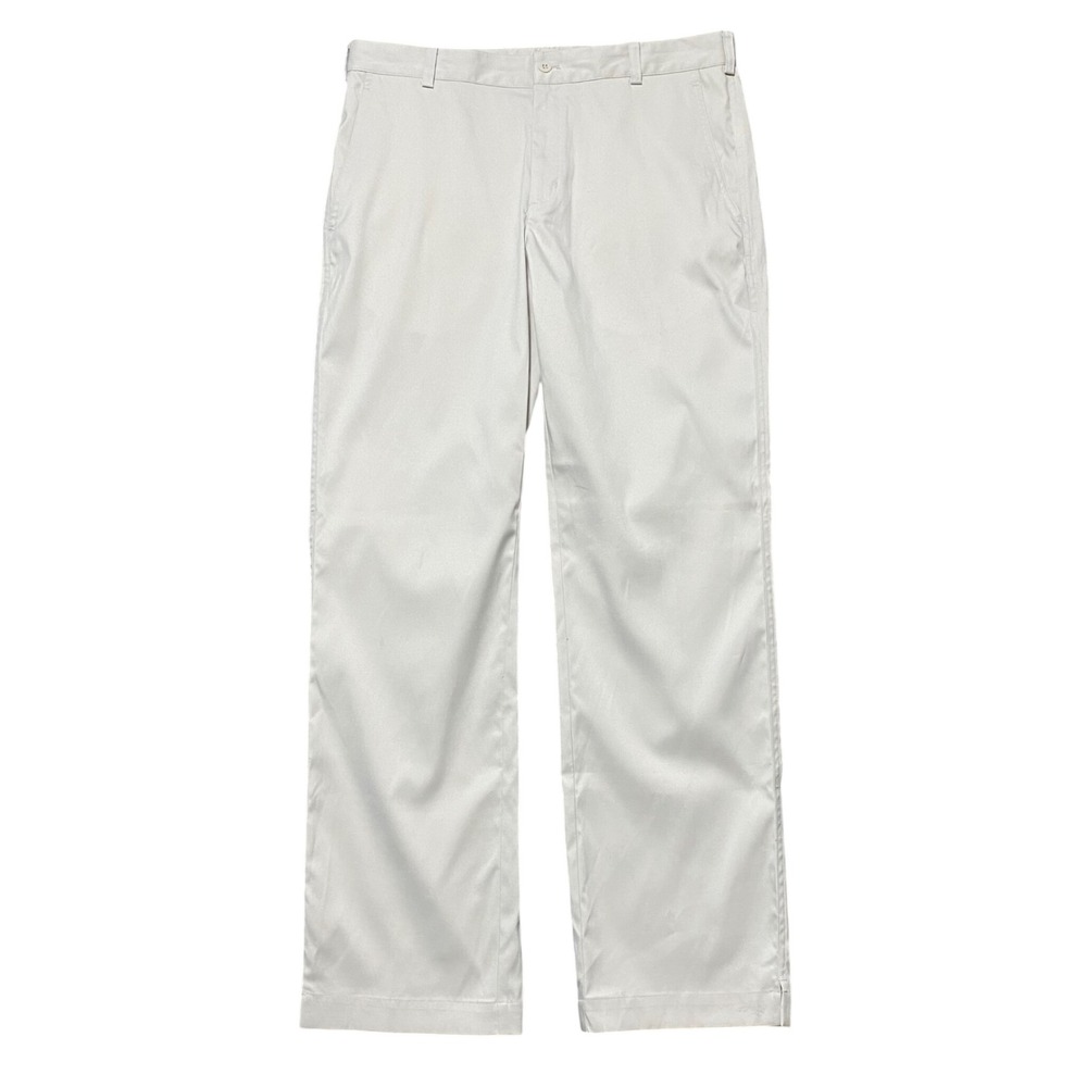 VTG Nike Golf Dri-FIT Chino Pants Mens 34x32 Beige Performance Stretch Trousers